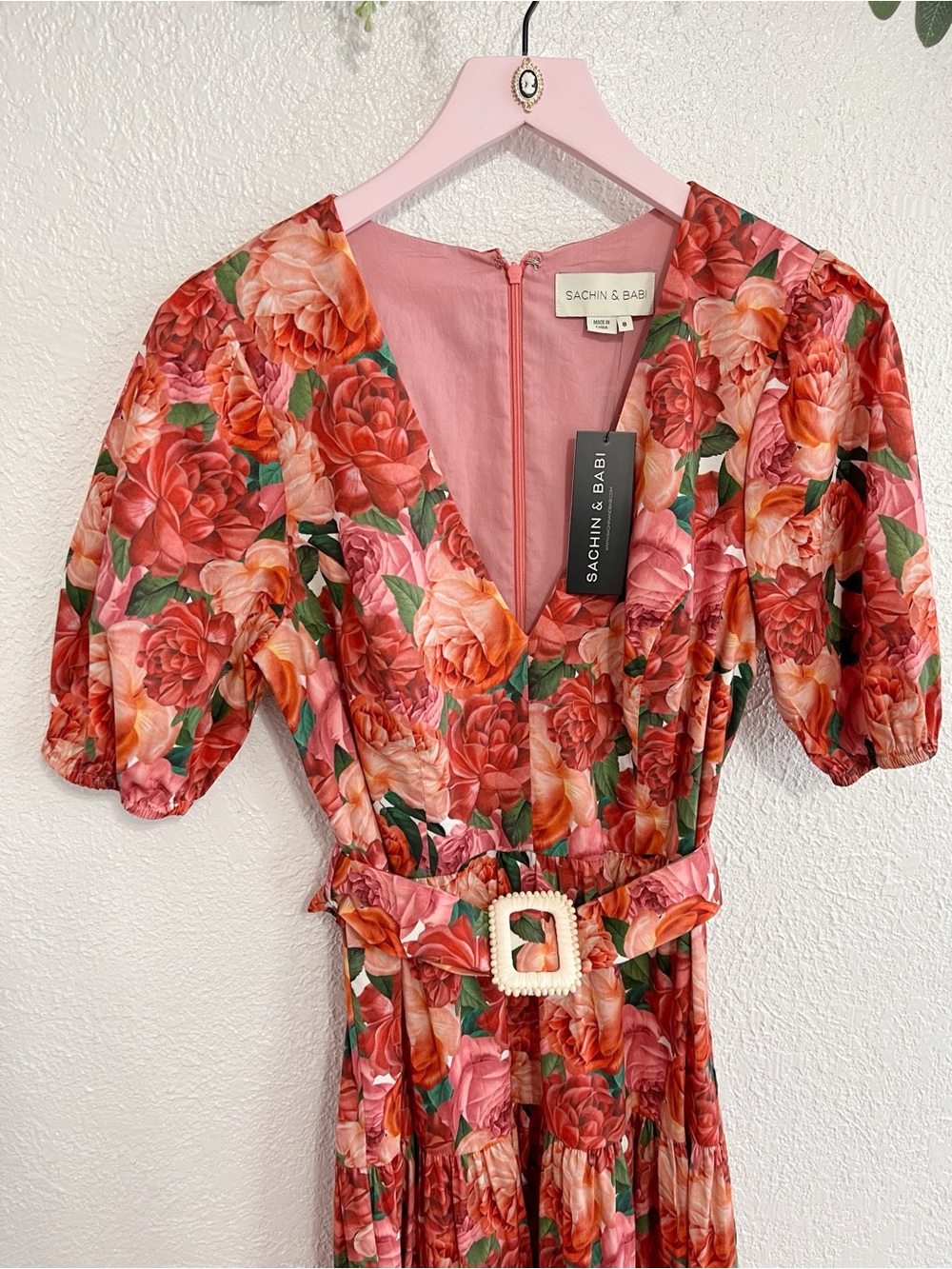 NWT Sachin & Babi Carina Belted Floral Dress - Picture 9 of 14